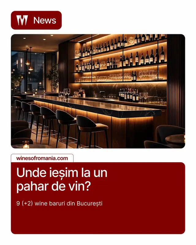 📍 Am ales pentru voi câteva wine bar-uri în care vinul e pus la loc de cinste — fără adaosuri mari și cu oameni pasionați, gata să te ghideze prin lumea aromelor. De la repere clasice precum Corks sau Vino, la noul ProWine Arcul de Triumf, trecând prin farmecul intim de la Tasting Room sau vibe-ul artistic de la The Great Hill, Bucureștiul chiar are cu ce să te surprindă. Aruncă o privire pe listă și spune-ne: tu unde bei un pahar bun, în București sau în țară? Iar dacă ai o recomandare… suntem numai ochi și urechi! 🍷 👉 Descoperă lista completă aici: https://winesofromania.com/unde-iesim-wine-baruri-bucuresti/ #WinesOfRomania #WineLovers #WineBars #WinePlaces #RomanianWine  🇬🇧 For the English version, please check the first comment.