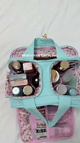 What’s in my toiletry bag #toiletrybag #makeupbag #travelbag #travelmusthaves #diaperbag 