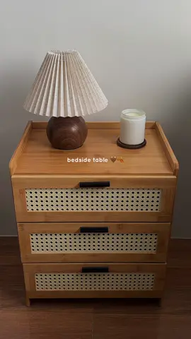 bedside table 🤎🍂 #bedsidetable #sidetable #woodentable #woodencabinet #cabinet 