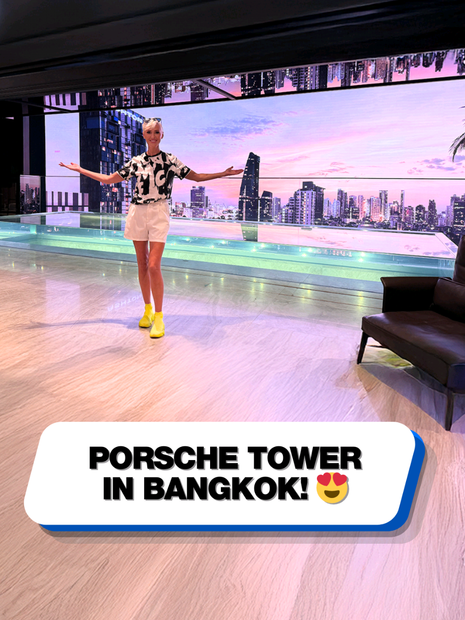 Take a look at Asia's first-ever Porsche Design Tower located on billionaire’s row in Bangkok… 😍 Each apartment features its own balcony pool, three different kitchens, and most importantly, a room to store 18 supercars! 😳 #porsche #luxury #apartment #bangkok #supercarblondie 