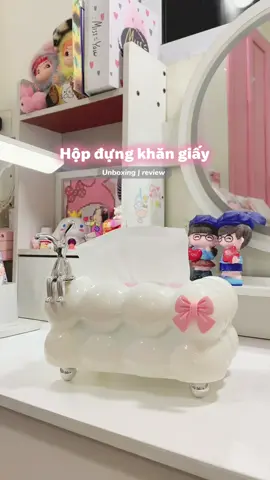 Hộp đựng giấy cũng phại xinh ~☁️✨🎀#hopdungkhangiay #xuhuong #duongsua #foryou #decor 