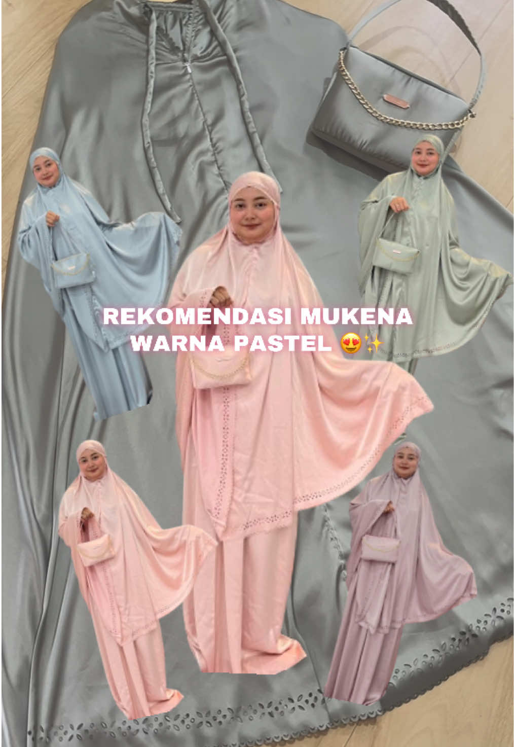 variasi mukena warna pastel 😍🥳 #fyp #mukenalebaran #GajianSale #PromoGuncang1212 #mukenareeca 