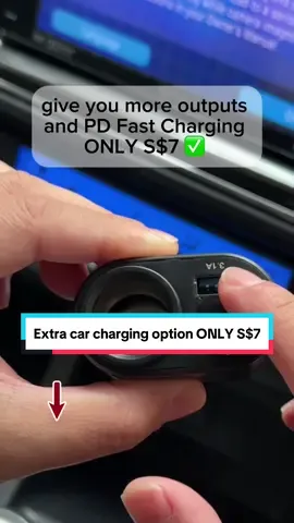 [ONLY S$7] Reliable 66W Super Charger for Car 3 USB Ports High Speed Charging Option #fastcharging #car #USB 