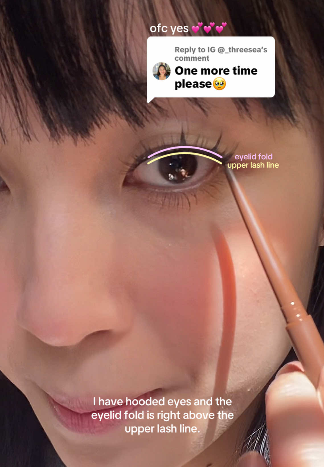 Replying to @IG @_threesea I hope u find it helpful 💕🍬✨ FYI using CATHY DOLL Ultra Slim Gel Liner Deep Brown 🐻 (it’s a pencil eyeliner, natural and lasts quite okay for its value 💯)