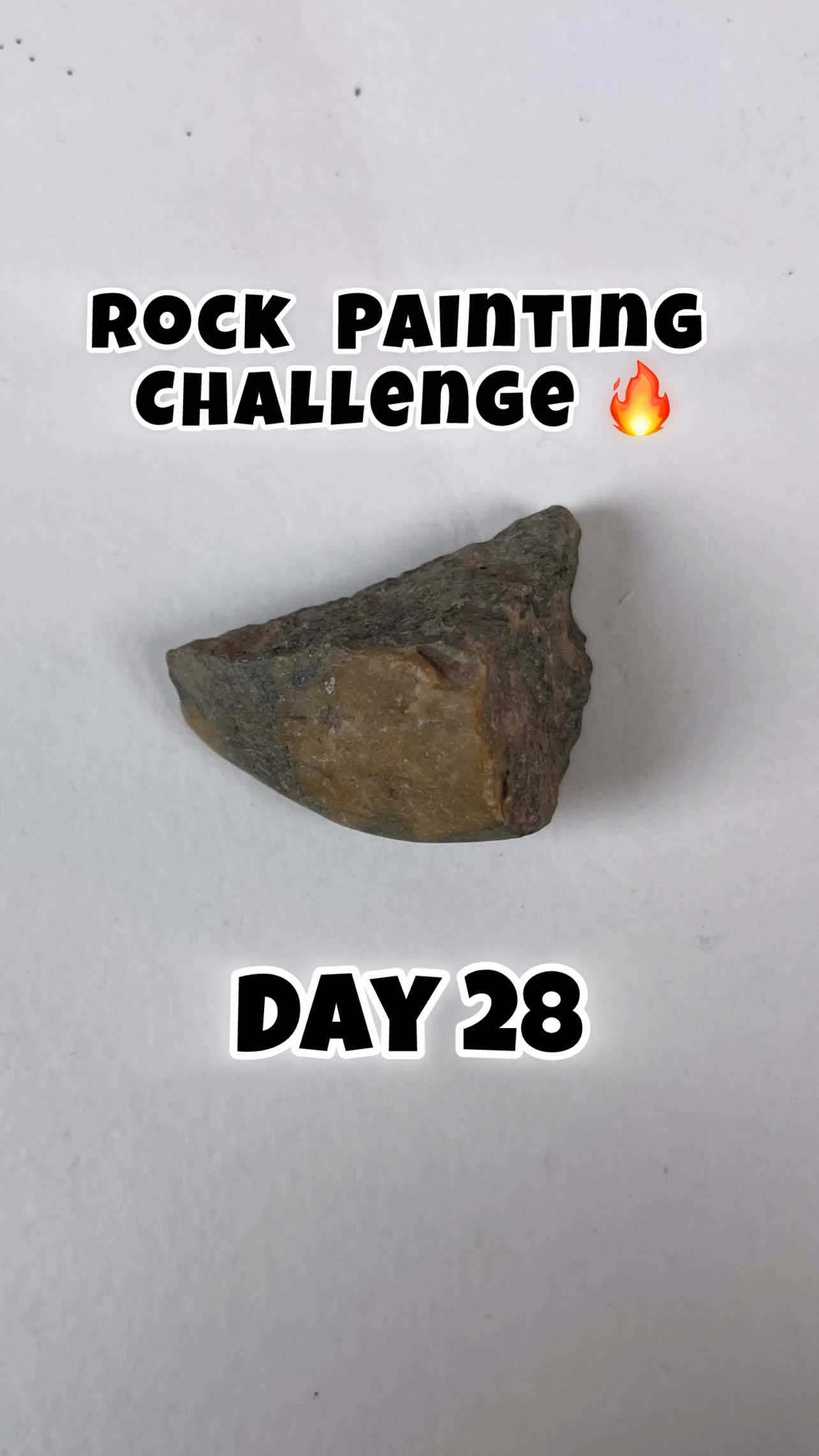Day 28 of painting Rock 🧀 ✅  target 🎯 500k followers until 17 january 💖  #follow #asmaartstudio #challenge #500k #tiktokcreator 