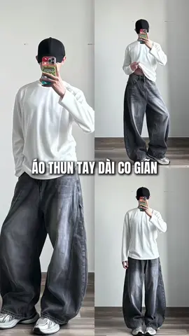 Áo thun tay dài co giãn giữ nhiệt tốt brand zonef #review #fyp #outfit #xuhuong 