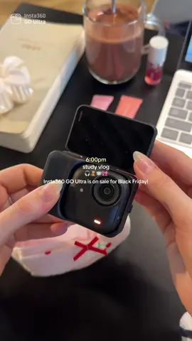 study vlog with the smallest @insta360 official GO Ultra vlogging camera ✨ it’s currently on sale for black fr1day! Use my c0de Maya for up to 15% off + a FREE gift (a free SD Card for the first 10 orders)  #insta360 #insta360goultra #vloggingcamera #studytok #giftguide 