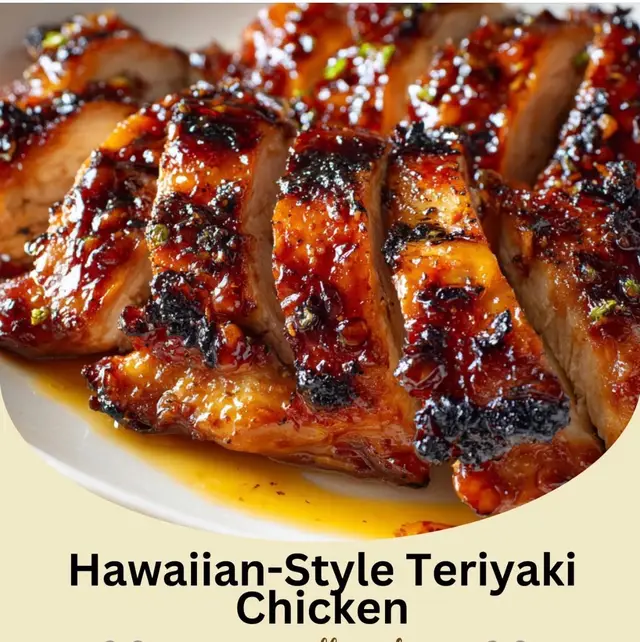 Sweet, savory, smoky island-style chicken just like the backyard BBQs in Hawaii! 🌺🍍🔥 Prep time: 10 minutes Cook time: 20 minutes Total time: 30 minutes Yield: 4 servings Ingredients: * 2 lbs boneless skinless chicken thighs * 1 cup soy sauce * 1 cup brown sugar * 1 cup water * 2 cloves garlic, minced * 1 tbsp grated fresh ginger * 2 tbsp honey (optional for extra glaze) * 2 tbsp pineapple juice (optional for more Hawaiian flavor) * 1 tbsp sesame oil * 1 tbsp rice vinegar * Green onions & sesame seeds for garnish (optional) Instructions: 1. In a bowl, whisk together soy sauce, brown sugar, water, garlic, ginger, sesame oil, and rice vinegar. Add honey or pineapple juice if you want a sweeter finish. 2. Add the chicken thighs, making sure they are fully coated. Marinate for at least 1 hour, preferably 4–6 hours for deeper flavor. 3. Preheat a grill or skillet over medium-high heat. 4. Cook the chicken for 5–7 minutes per side, basting with leftover marinade (boil marinade first if using as glaze). 5. Cook until the chicken is charred at the edges, glossy, and fully cooked through. 6. Slice and serve hot with rice or macaroni salad. Pro Tip: For extra shine and stickiness, simmer leftover marinade until thick and brush it on the chicken in the last minute of cooking! ✨ #chicken #chickenrecipe #teriyaki #teriyakichicken #EasyRecipe 
