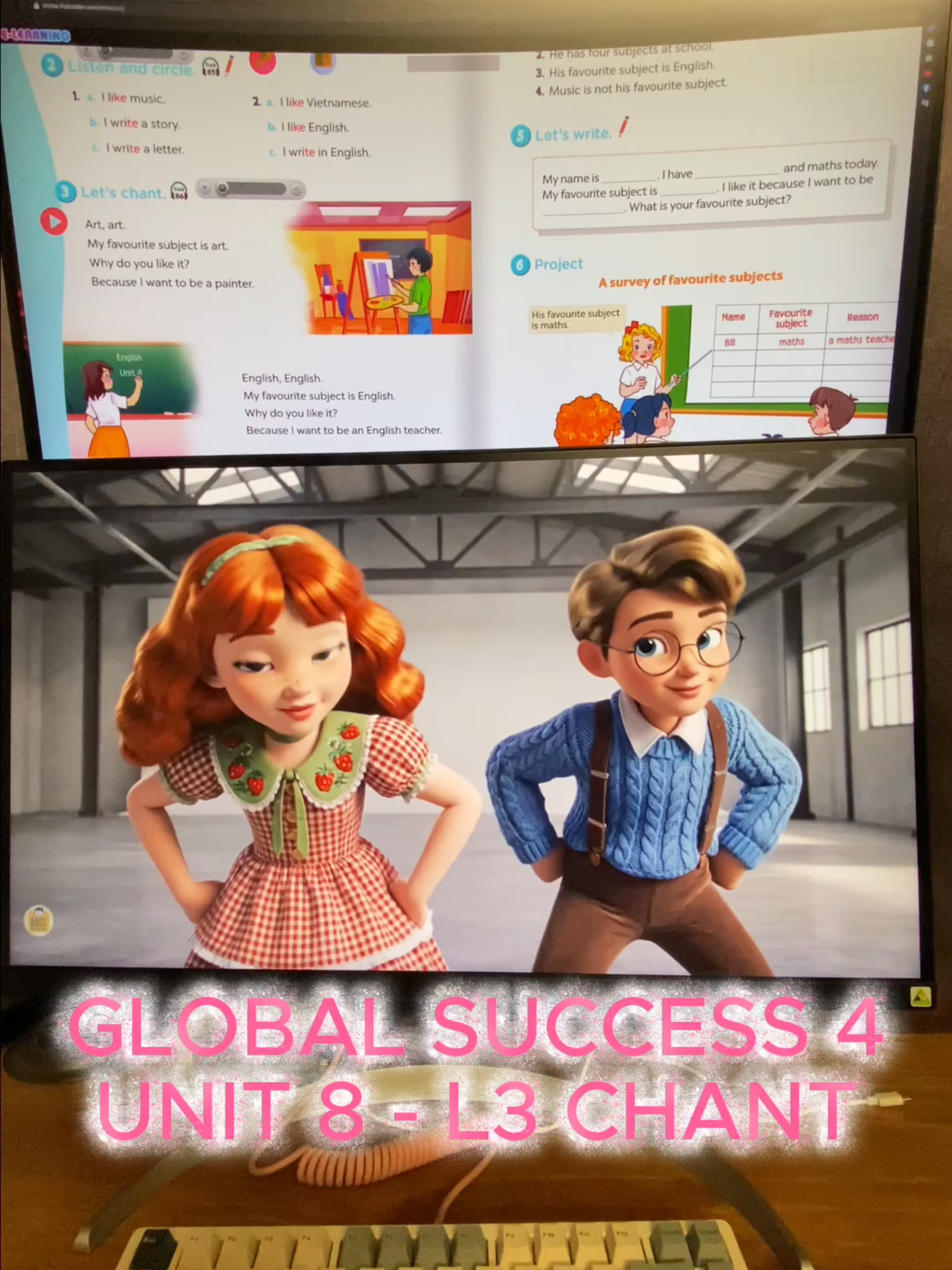 mời mọi người thưởng thức siêu phẩm CHANT trích từ nội dung SGK Global 4 - Unit 8 nhaaa #englishteachers #tienganhtreem #englishforkid #giaovientieuhoc