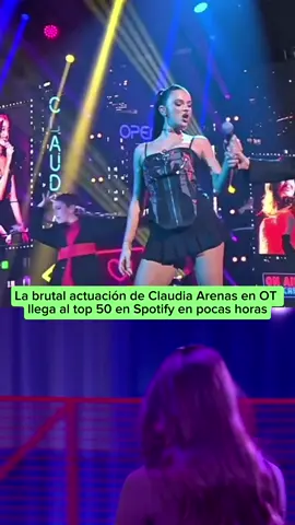 🤩 Claudia Arenas está arrasando en OT 2025: su actuación con Latin Girl se ha vuelto viral en las últimas horas, entrando en el Top 50 de Spotify y explotando en TikTok con miles de vídeos y coreos; definitivamente, el primer gran fenómeno de la edición.