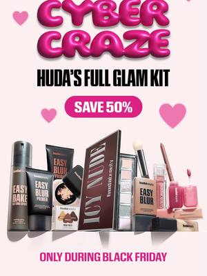 Save 50% off on Huda's Full Glam Kit only on Black Friday
