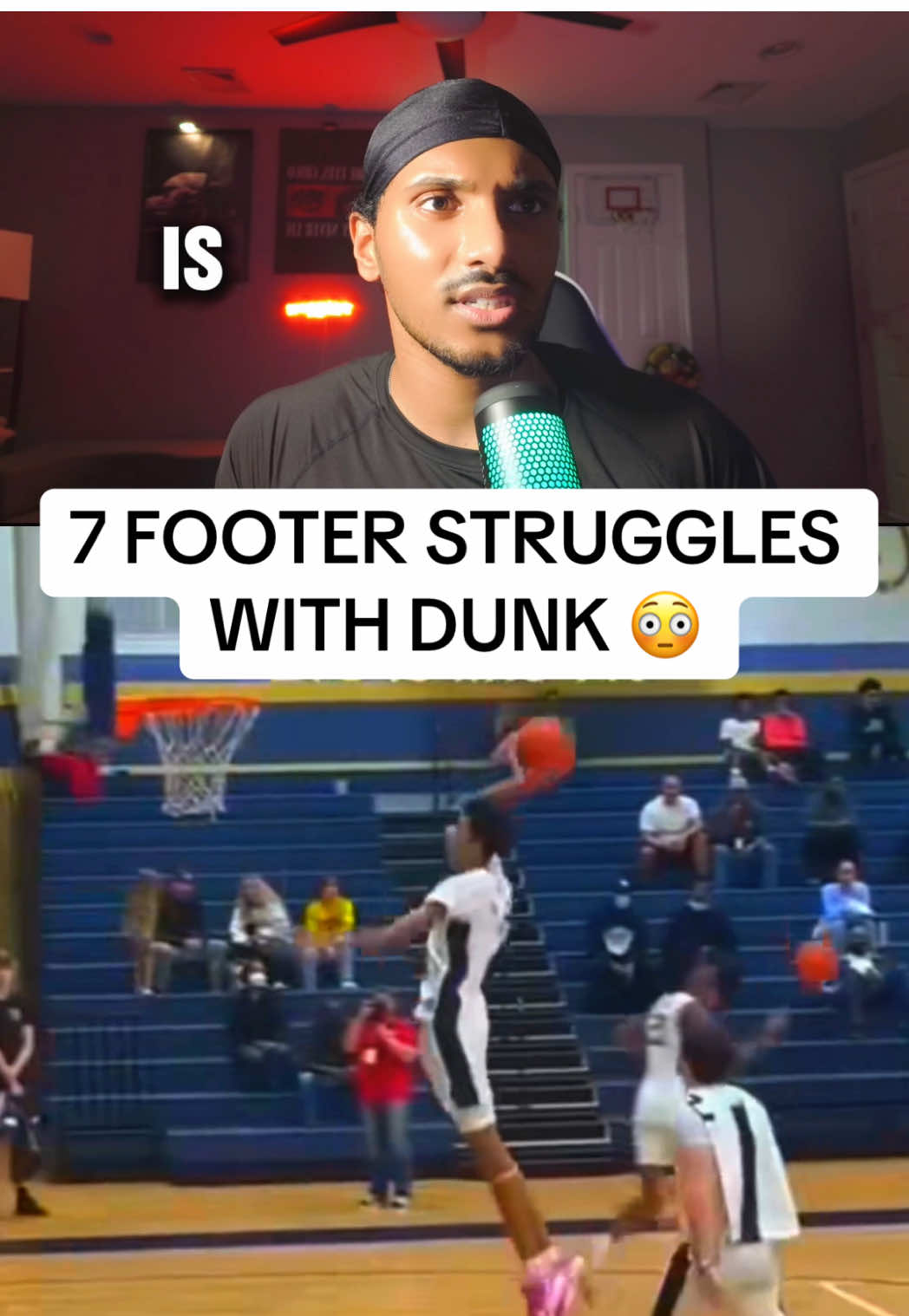 Just lock in and use that wingspan at the very least 😭 #dunk #basketball #ballislife #tigerreacts #fyp 