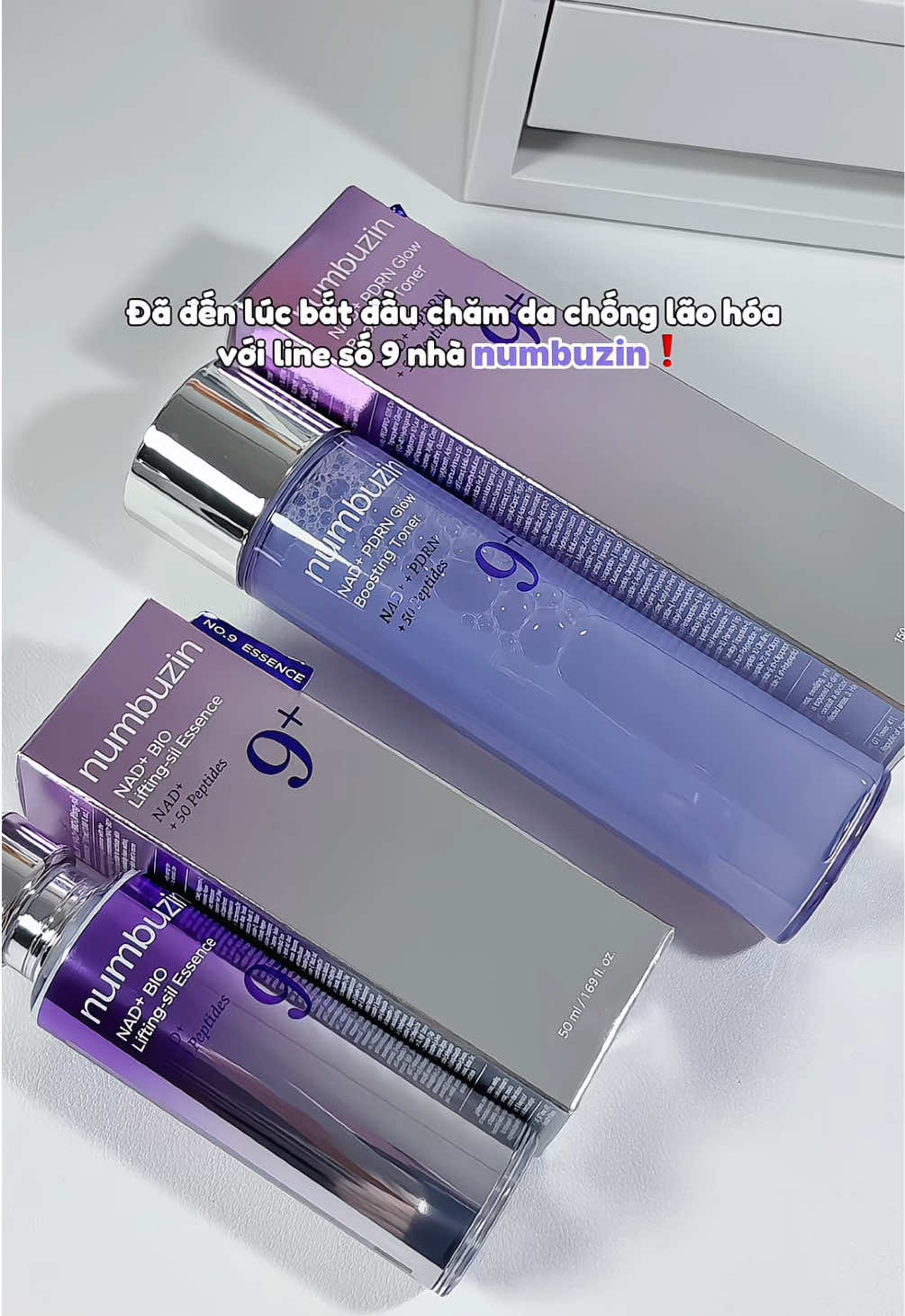 Chăm da chống lão hoá cùng line số 9 nhà NUMBUZIN 💁🏻‍♀️ @Numbuzin Official VN @numbuzin #numbuzin #numbuzinvn #nadtoner #kbeauty #goclamdep 
