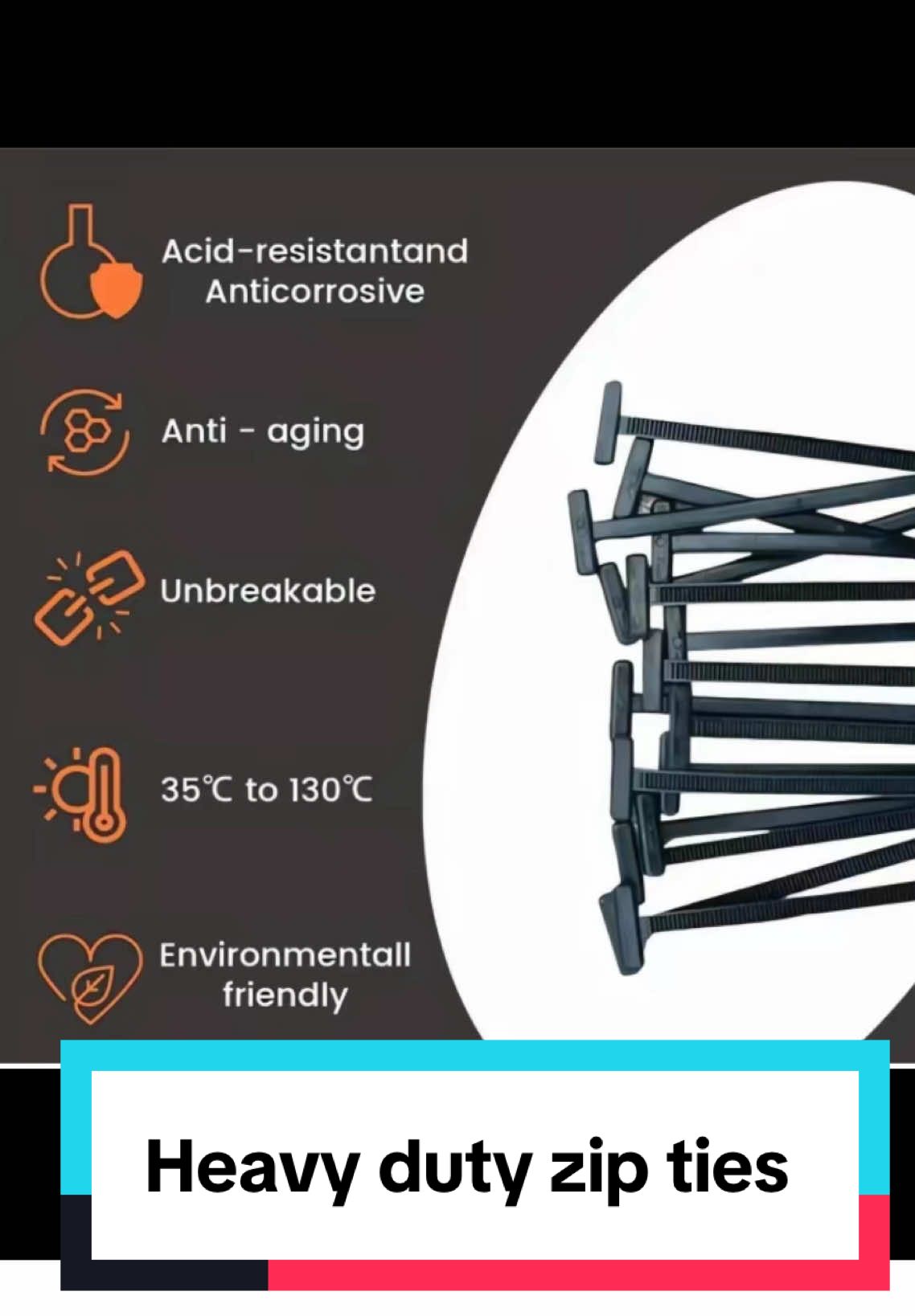 Heavy duty zip ties. #zipties #ziptie #handyman #tools #tiktokshopblackfriday 