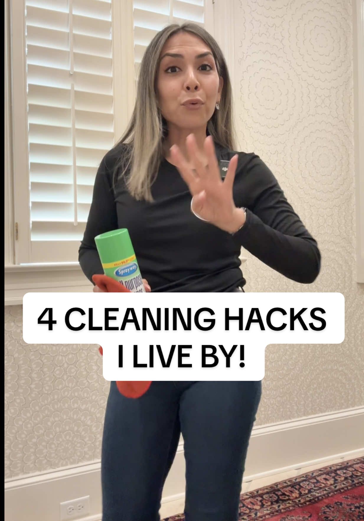Here are four cleaning hacks I live by! ✨ From stopping greasy dust on top of your cabinets… to keeping your toilet brush from turning orange… to streak-free mirrors and shiny stainless steel. These little tricks make a BIG difference. Save this for later + share with someone who loves a good cleaning hack!  #tiktoklifehackscontest #tiktoksuperwishseason 