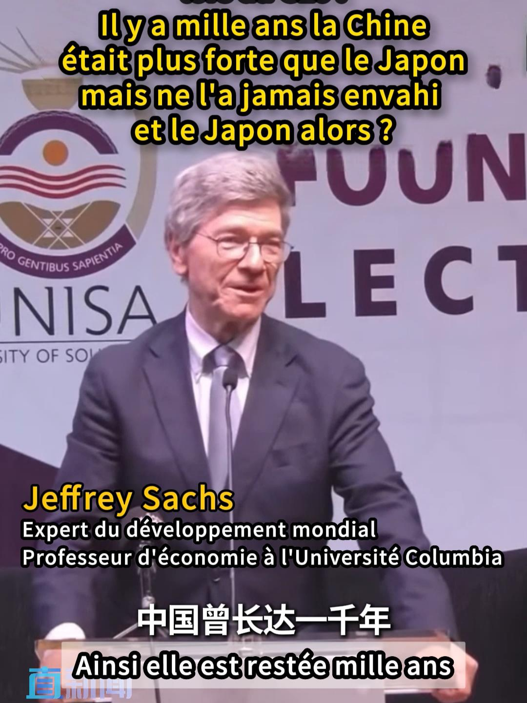 Jeffrey Sachs : Il y a mille ans la Chine était plus forte que le Japon mais ne l'a jamais envahi et le Japon alors ? #Chine