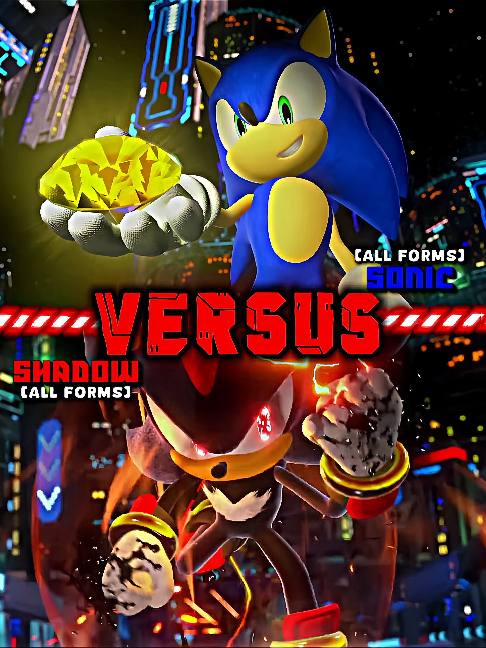 Sonic Vs Shadow (All Forms) #sonic #sonicthehedgehog #shadow #shadowthehedgehog #sega #vsedit #mars_edits100 #mars_edits 