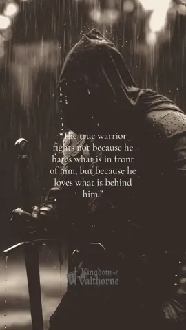 “The true warrior fights not because he hates what is in front of him, but because he loves what is behind him.” #knight #fantasy #darkfantasy #medieval #fyp 