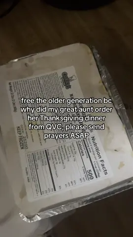 since when did QVC start selling Thanksgiving dinners lmao I thought they sold household goods 