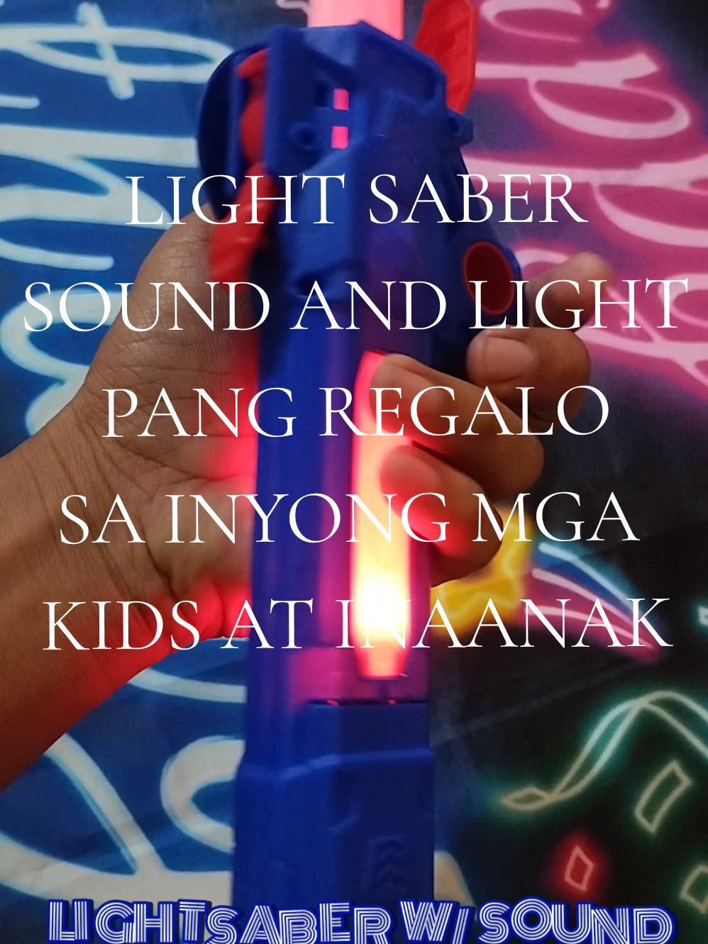 Light Saber W/ sound 4 character available 2 battery needed. Affordable price perfect gift thus christmas. #lightsaber #sword #pangregalo #panggift #affordable 