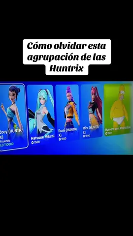 Oh si, las Huntrix: Zoey, Mike, Rumi, Mira y Homero #fyp #foryou #huntrix #hatsunemiku #fortnite 