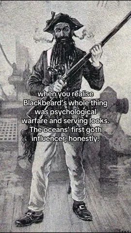 Blackbeard invented pirate aesthetics #pirates #LearnOnTikTok #History #blackbeard #historytok 