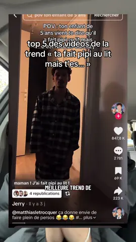 j’ai fait pipi au lit mais je fais un top 5 