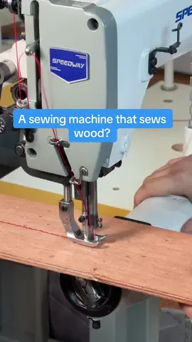 A sewing machine that sews wood? This is absolutely insane!!  What did you think of this? #sewingmachine #embroidery #sewingtiktok 