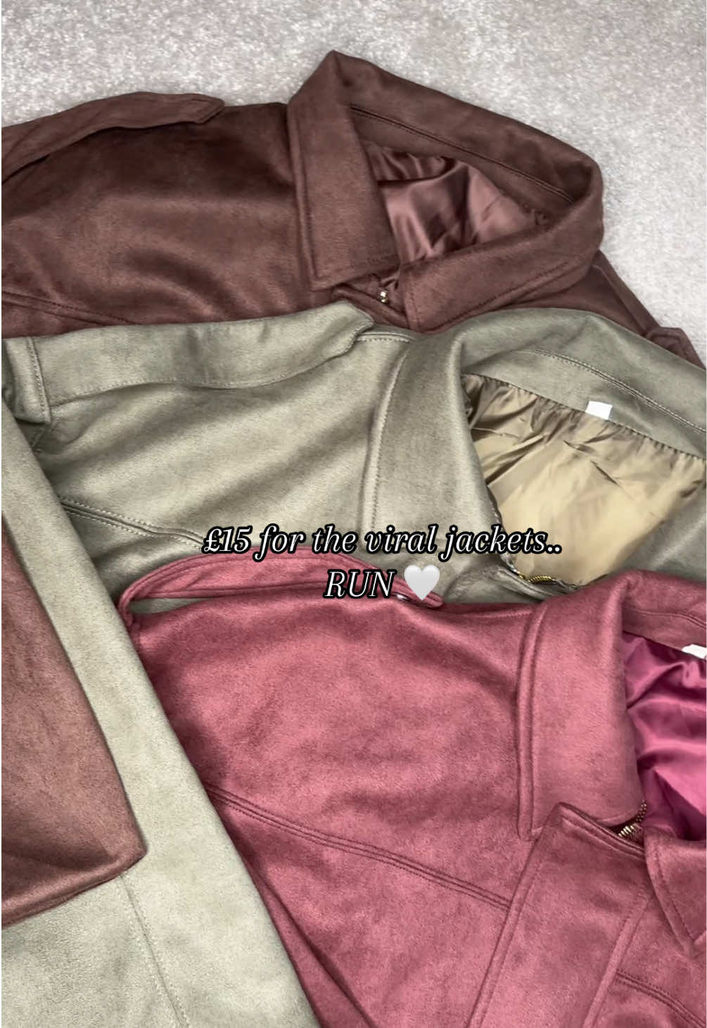 I can’t believe how cheap the viral jackets are! Such amazing quality too, be quick! 🤍 #suedejacket #viraljacket #blackfriday #womensfashion #jacket 