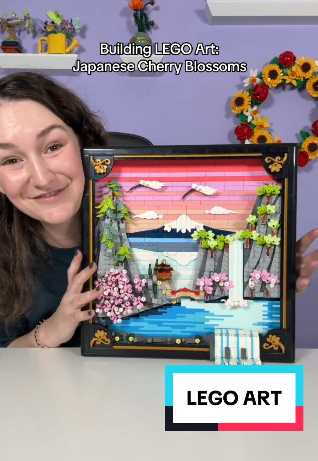 I’ve been loving these Lego art sets 🌸 they’re so pretty!  This retails for $140 and releases January 1st. So far the January wave of sets looks incredible! So thankful to LEGO for gifting this to me ❤️❤️ #lego #rlfm #reviews #31218 #legoart 