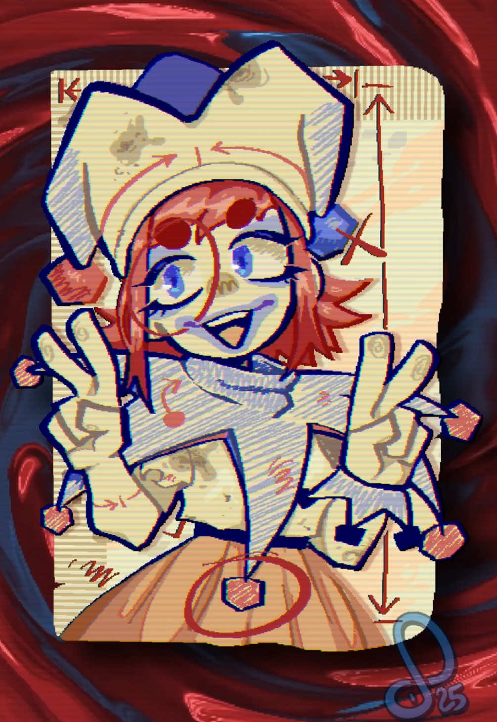 ♦️ Day FOUR of redrawing jokers from Balatro: [BRAINSTORM]  ♠️ Blueprint's other half, one must imagine what sort of connection they have...  ♥️ What joker should I do next? and do you think I should make this into a mod? #balatro #pixelart #art 