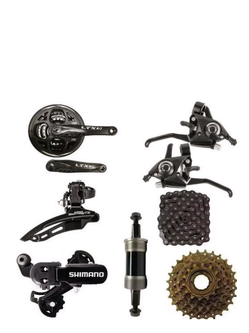 CLICK NO LINK DA BIO 👆  #002012107  Grupo Kit Marcha Bike 26 E 29 24v Mtb Transmissão Shimano 