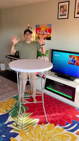 VINGLI 32” Plastic Folding Round Bar-Height Table – HDPE Material with Gray Metal Frame | High Top Table for Outdoor Parties, Cafes, Restaurants, Backyard & Wedding Events (1 Pack, White) #FoldingTable #BarHeightTable #OutdoorFurniture #EventSetup #VINGLI