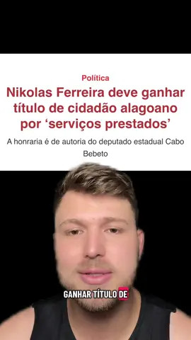 Nikolas Ferreiranunca fez nada por Alagoas. Nenhuma emenda, nenhum projeto, nenhuma ação. Zero entrega. A única vez que pisou no estado foi para fazer campanha para o Bolsonaro Nunca voltou, nunca destinou verba, nunca defendeu uma pauta que ajudasse o povo daqui. Mesmo assim querem dar um título honorário para ele. Honorário de quê? De não trabalhar por Alagoas? De aparecer apenas para palanque? Alagoas merece respeito. Merece ação. Merece resultado. Não homenagem para quem nunca moveu um dedo pelo estado. #nikolasferreira #emenda #tituloalagoano #dinheiropublico #fy 