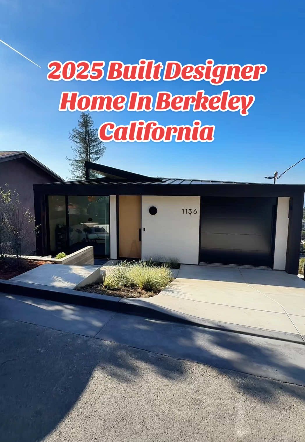 2025 Built Modern/Contemporary Home (With Mid Century Flare) Located In The Lower Berkeley Hills With Beautiful Views And High End Finishes. All Electric Home, Wine Cellar, Indoor Garden, Wood Paneling, Floating Stairs, Floor To Ceiling Windows, Terrazo Sinks, the list goes on. Listed by: Scott Leverette  Listed for: $3,600,000 #berkeleyca #berkeleyrealestate #bayarearealestate #bayviews #eastbay 