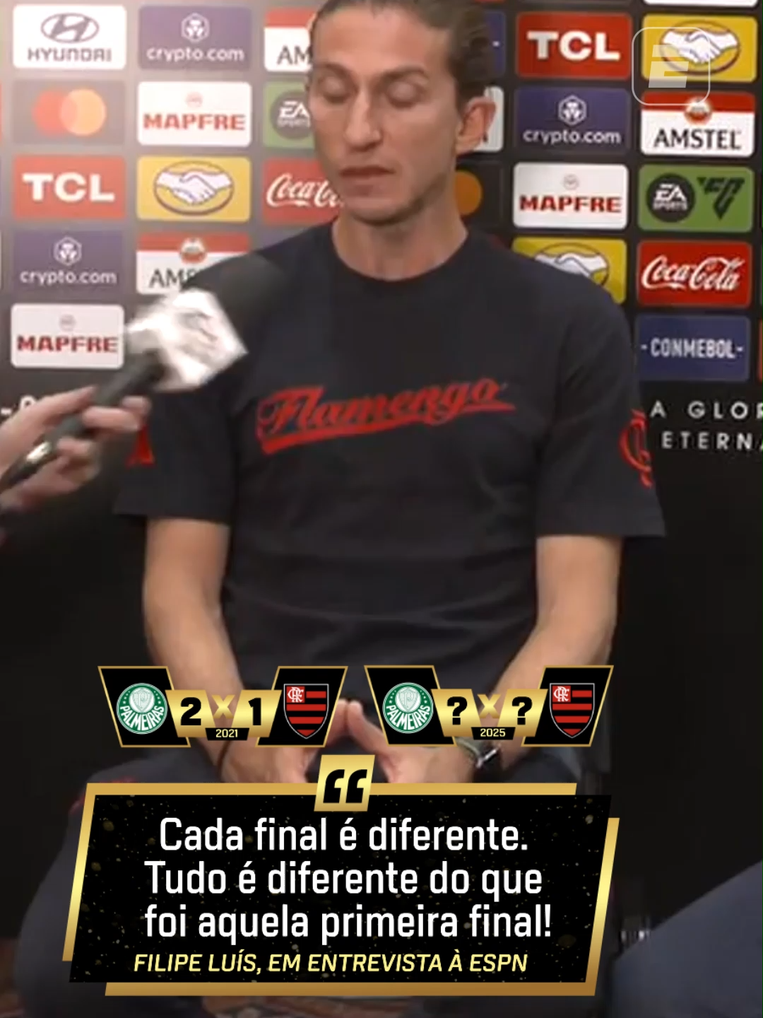 TUDO DIFERENTE! 👀 Filipe Luis falou sobre a importância do mental para a final da Libertadores entre Flamengo e Palmeiras e destacou a diferença da final entre as equipes em 2021. Concorda com ele, fã de esporte? 👉 Assista a Palmeiras x Flamengo na final da Libertadores neste sábado (29), às 18h, no #DisneyPlus! #LibertadoresNaESPN #Libertadores #Palmeiras #Flamengo #TikTokEsportes