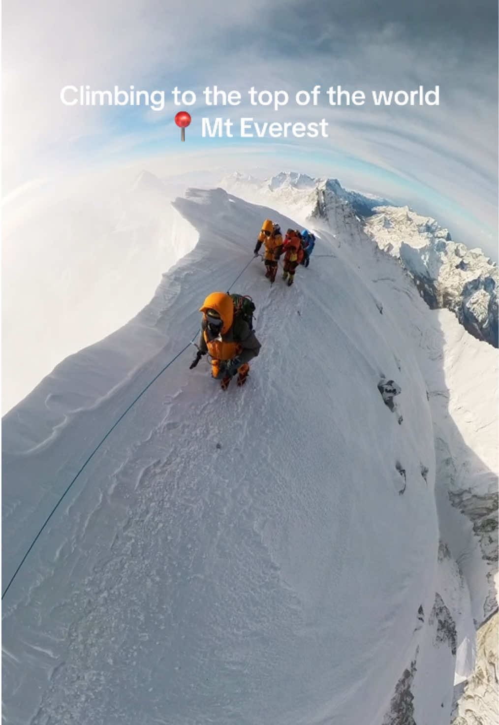 Top of the world! 🌏🔥Summiting Mount Everest (8,848m), alive and full of passion, a climb that shows what it means to dream big. #everest #mountainlovers #climbing #mountains #everestsummit 