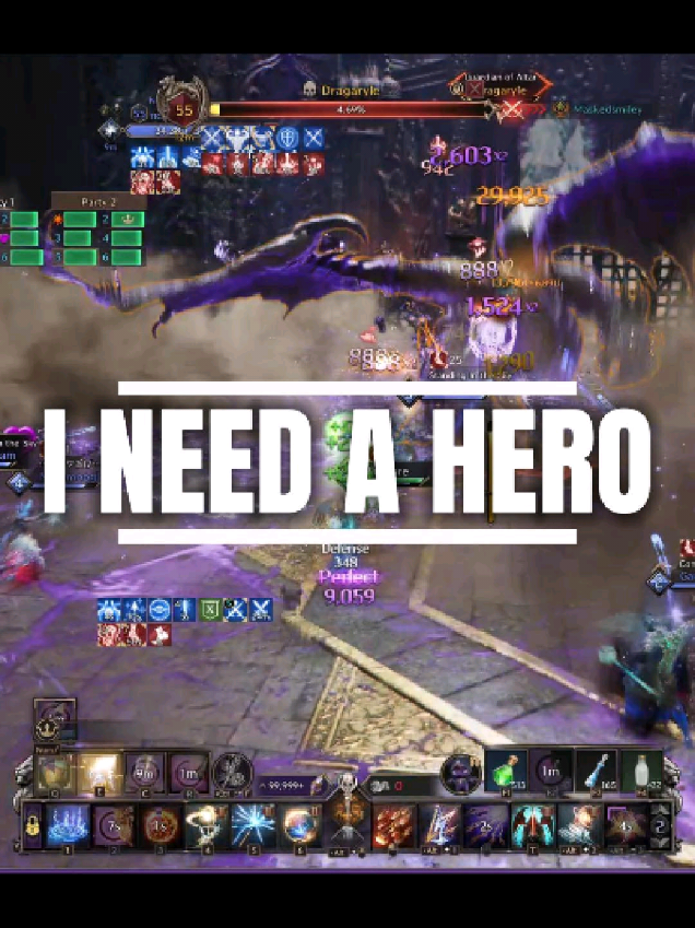 I need a Hero! Saving the team in hard mode🔥 #tlk #tulkaselfuerte #invocator #throneandliberty #raid 