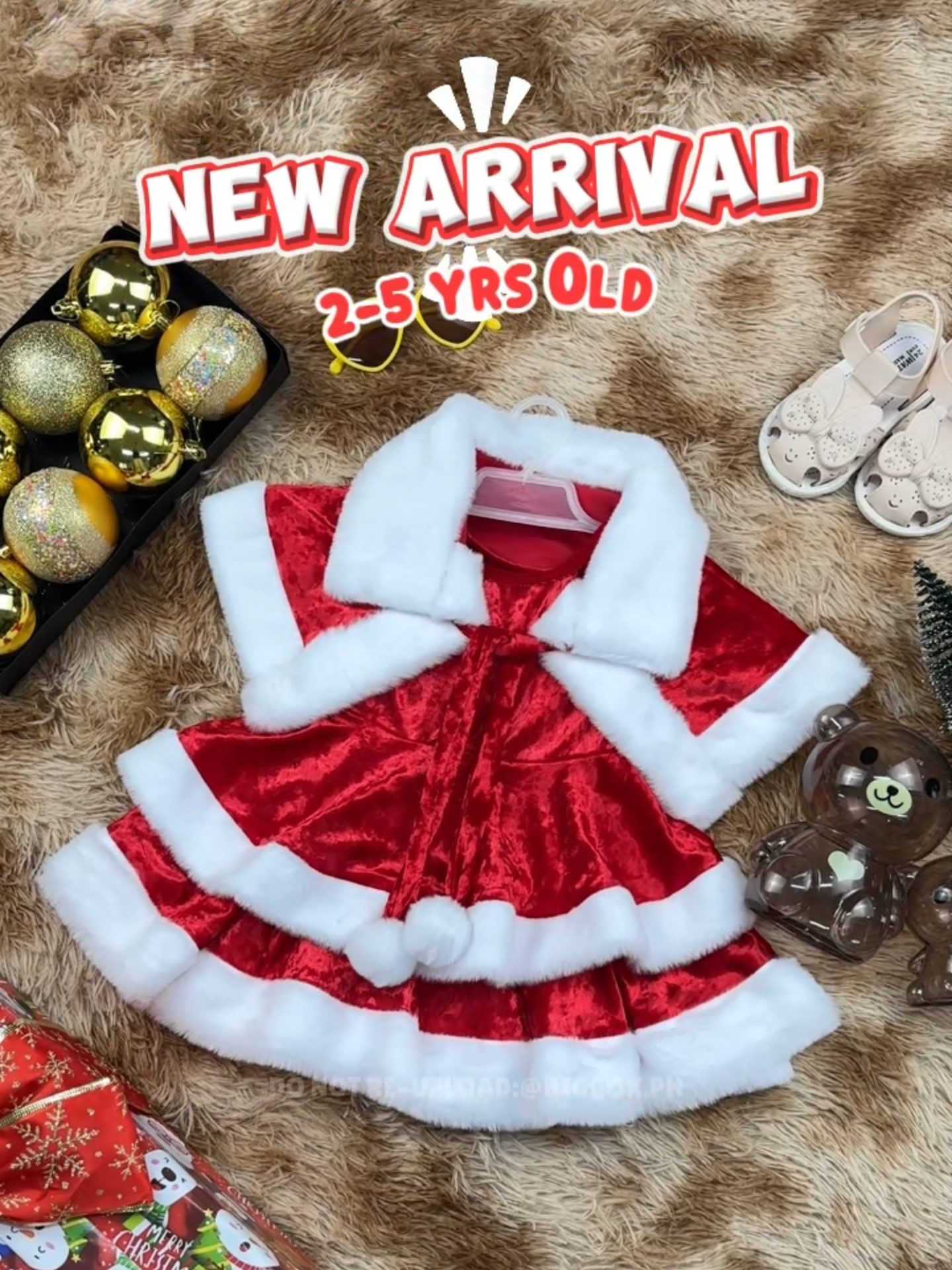 Mommies, Christmas is coming and here is perfect and super cute Christmas dress for your little ones! Perfect ito sa baby girls niyo kasya from 2 to 5 years old. Checkout na mommies, deserve ni baby ito ngayong Christmas! #bigboxph #momgoals #kidsclothing #kidsfashion #kidsstyle #momfinds #funtasticpayday #sale #Mom&BabyOnTrend #TikTokShopOnTrend #OutfitIdeas #TikTokFashionStars #KFKiddieGifts #TikTokKidsFashionPH #dressforkids #kidsdress #dress #christmasdress