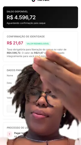 Para que outras meninas não caiam nessa conversa mole de influenciador e dinheiro fácil, paguei a primeira taxa pra ver até onde ia dar. Mas claramente dava para perceber que era golpe por conta do https.#golpe #novogolp #dinheironotiktok 