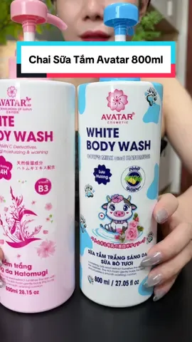 {Bán Chạy} Chai Sữa Tắm Avatar 800ml Hatomugi & Sữa Bò Tươi Dưỡng Trắng, Mịn Da #suatam #suatamtrangda #suatamavatar #cindythuyttichcuc #viral 