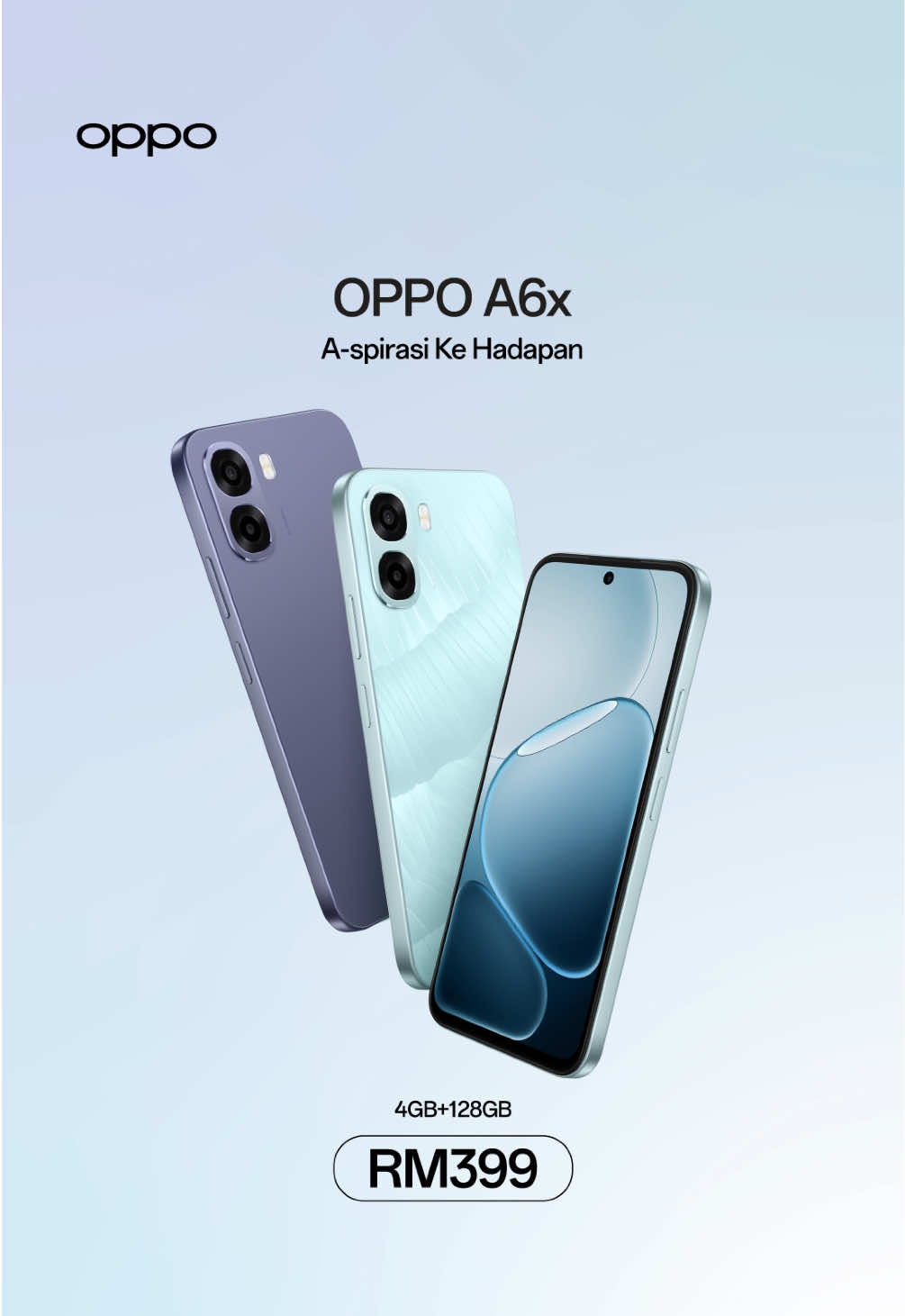 #OPPOA6x📍4GB+128GB kini rasmi pada RM399