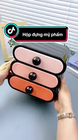 Hộp đựng mỹ phẩm 3 ngăn #giadung #dohaytrongnha #tienich #hopdungmypham #xuhuong 