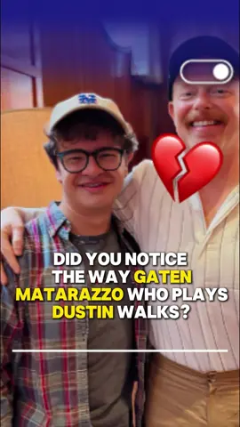 Did you notice the way Gaten Matarazzo, who plays Dustin, walks? #strangerthings5 #celebrity #fyp #gatenmatarazzo