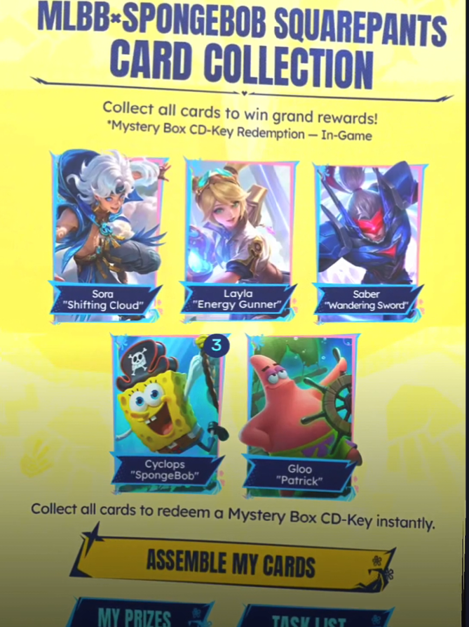 How to get SpongeBob emote  preset: @ytahmadfayruz  #MLBB #MLBBFriendFest #MLBBXSpongeBob 