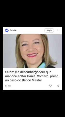A desembargadora responsável por conceder o habeas corpus que resultou na soltura de Daniel Vorcaro e outros sócios do Banco Master foi Solange Salgado da Silva, do Tribunal Regional Federal da 1ª Região (TRF-1).  A magistrada revogou a prisão preventiva dos investigados, decidindo que medidas cautelares, como o uso de tornozeleira eletrônica e a proibição de exercer atividades no setor financeiro, seriam suficientes, uma vez que o caso não envolvia violência.  Anteriormente, a mesma desembargadora havia negado um pedido de habeas corpus para Vorcaro, argumentando que havia indícios de 