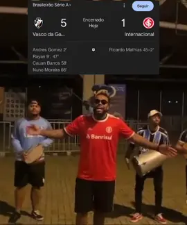 Vasco 5x1 inter, ja podemos puxar o Arerê o inter vai jogar a série B #inter #futebol #futebolbrasileiro #fyp #brasileirao 