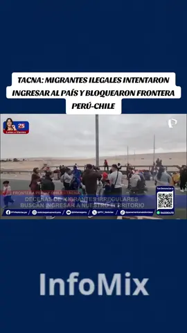 📰NOTICIAS PE: Desde las primeras horas de este viernes 28 de noviembre, decenas de migrantes se encuentran varados en la frontera entre Perú y Chile, en el sector de la línea La Concordia, sin poder ingresar a territorio nacional debido a problemas con la documentación migratoria. BLOQUEO DE VÍAS Ante la falta de respuesta de las autoridades, los migrantes decidieron bloquear la vía internacional, dejando varados a decenas de vehículos y pasajeros. Algunos manifestaron que podrían perder vuelos y citas médicas en Lima debido a la situación. Para atender el conflicto, un contingente mixto de policías peruanos y carabineros chilenos llegó al lugar para dialogar con los migrantes y buscar soluciones. Los efectivos hicieron un llamado a mantener el diálogo y proteger los derechos de niños y adolescentes, evitando que la situación escale. Tras varias horas, los migrantes permitieron el paso provisional de los vehículos, alternando el bloqueo con el tránsito. Hasta el cierre de esta nota, el contingente policial continúa en la frontera, asegurando que se restablezca el libre tránsito de manera ordenada. Fuente: 24HORAS #tacna_peru🇵🇪 #migrantesilegales #loúltimo #notociasperu #congresodelperu 