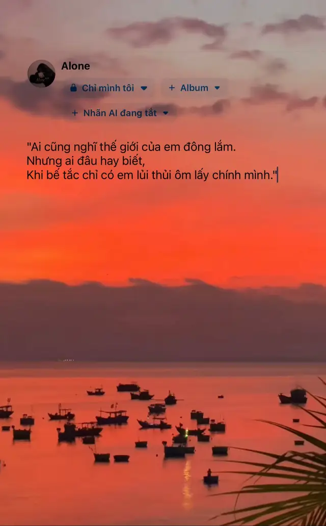 Ngàn vạn lần, mong em dừng khóc trước sự lựa chọn của chính mình... Vốn dĩ, trong cuộc sống này, quả thực có mưa, có gió, ... Nhưng em cũng đừng quên rằng còn có những ngày nắng ngập tràn...#tâmtrạng #xuhuong #alone #story #tramcamxuc💔 