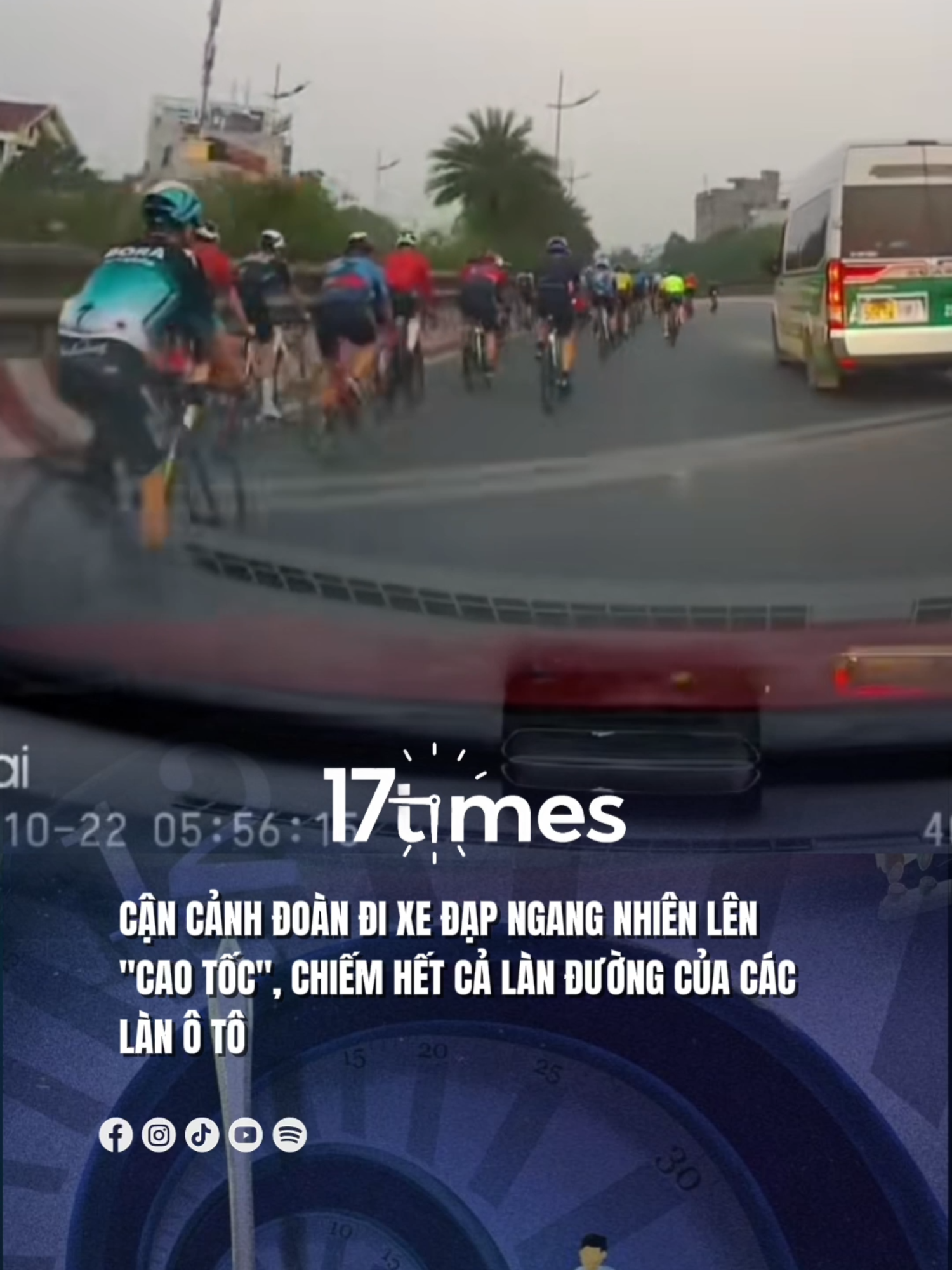 Cận cảnh đoàn đi xe đạp ngang nhiên lên cao tốc ??? #17network #17times #tinhhuonggiaothong #vachamgiaothong #dapxedap #dapxe #xh #fyb